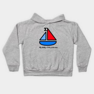 Daddy's little fisherman Kids Hoodie